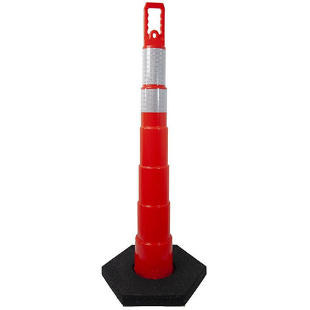 42" Channelizer Cone with 2 reflective bands and 16 lb. Base - Crowd Control Warehouse