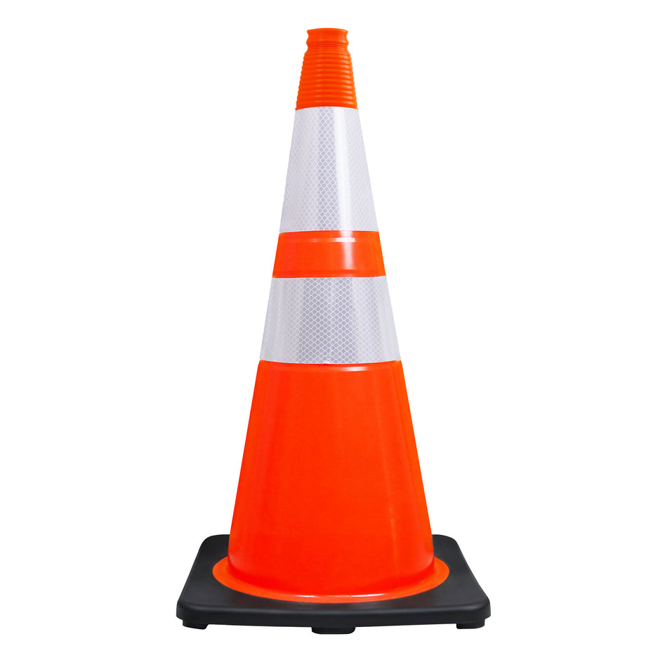 28" Elite Traffic Cone w/ 3M™ Type IV Reflective Bands - 7lb Base