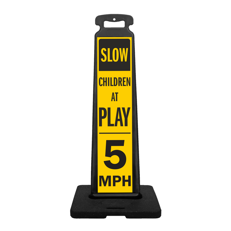 Traffic Vertical Panel Sign - SLOW CHILDREN AT PLAY 5 MPH