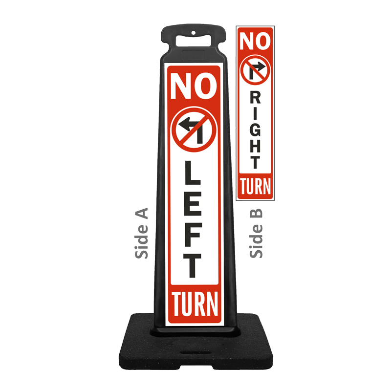 Traffic Vertical Panel Sign - NO LEFT/ RIGHT TURN