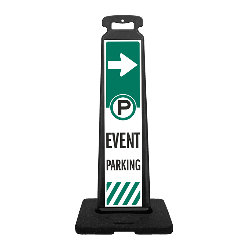 Parking Vertical Panel Sign - EVENT PARKING RIGHT ARROW