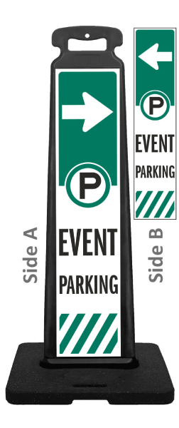 Parking Vertical Panel Sign - EVENT PARKING LEFT/RIGHT ARROW