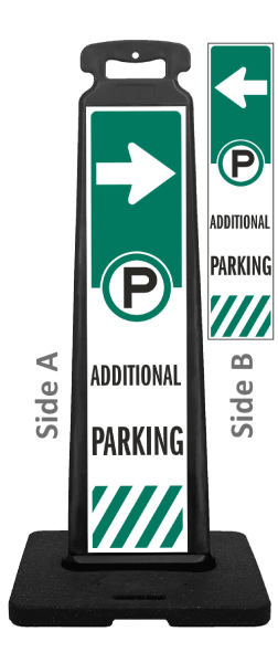 Parking Vertical Panel Sign - ADDITIONAL PARKING LEFT/RIGHT ARROW